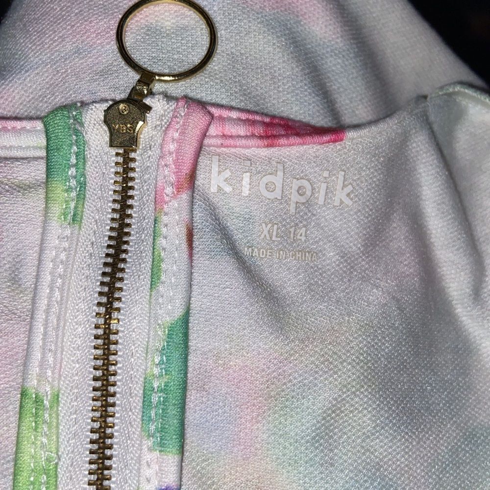 🥰kidpik Floral Casual Dress with Pink and Green Size XL 14 - Picture 6 of 7
